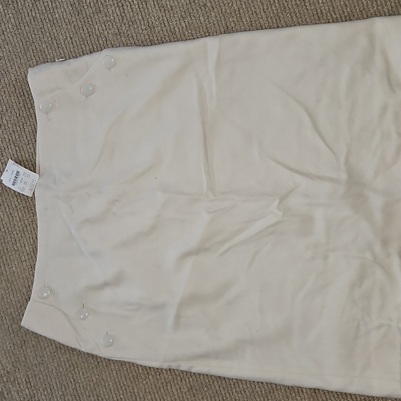 J. Crew Cream Wool Lined Pencil Skirt - Picture 2 of 4